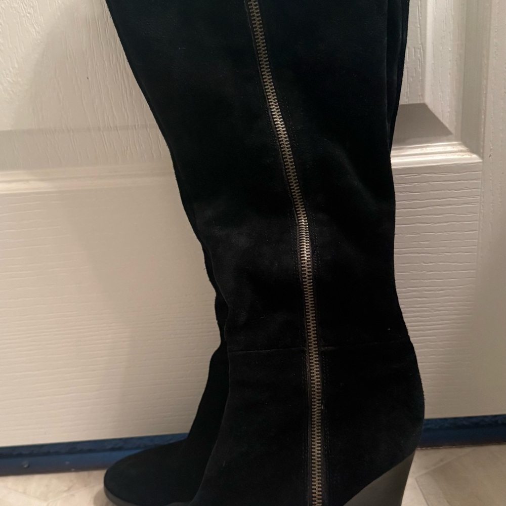 Franco Sarto Black Over the Knee Boots